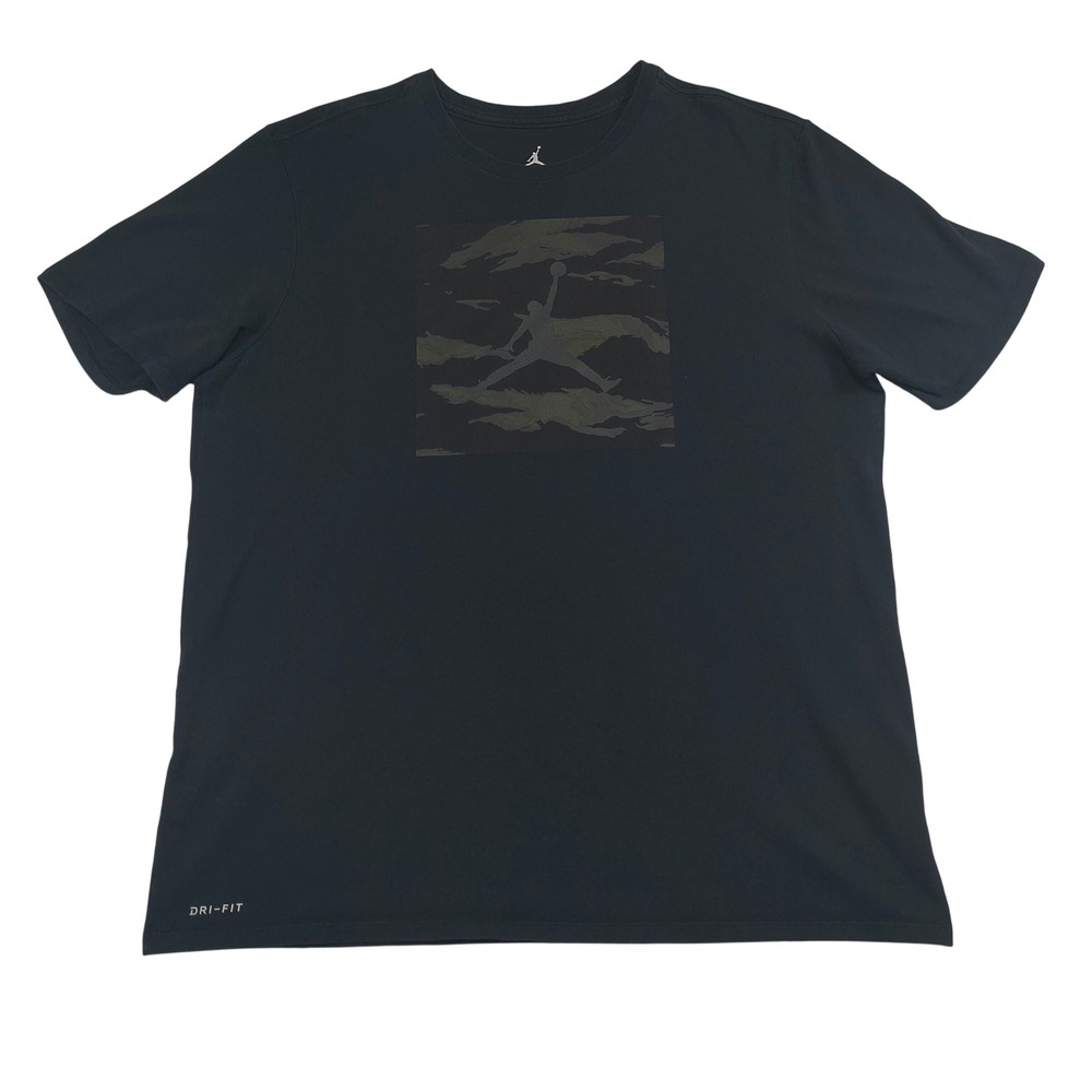 Nike Jordan Dri-Fit Mens XL Black Jumpman Camo Graphic T-Shirt 715